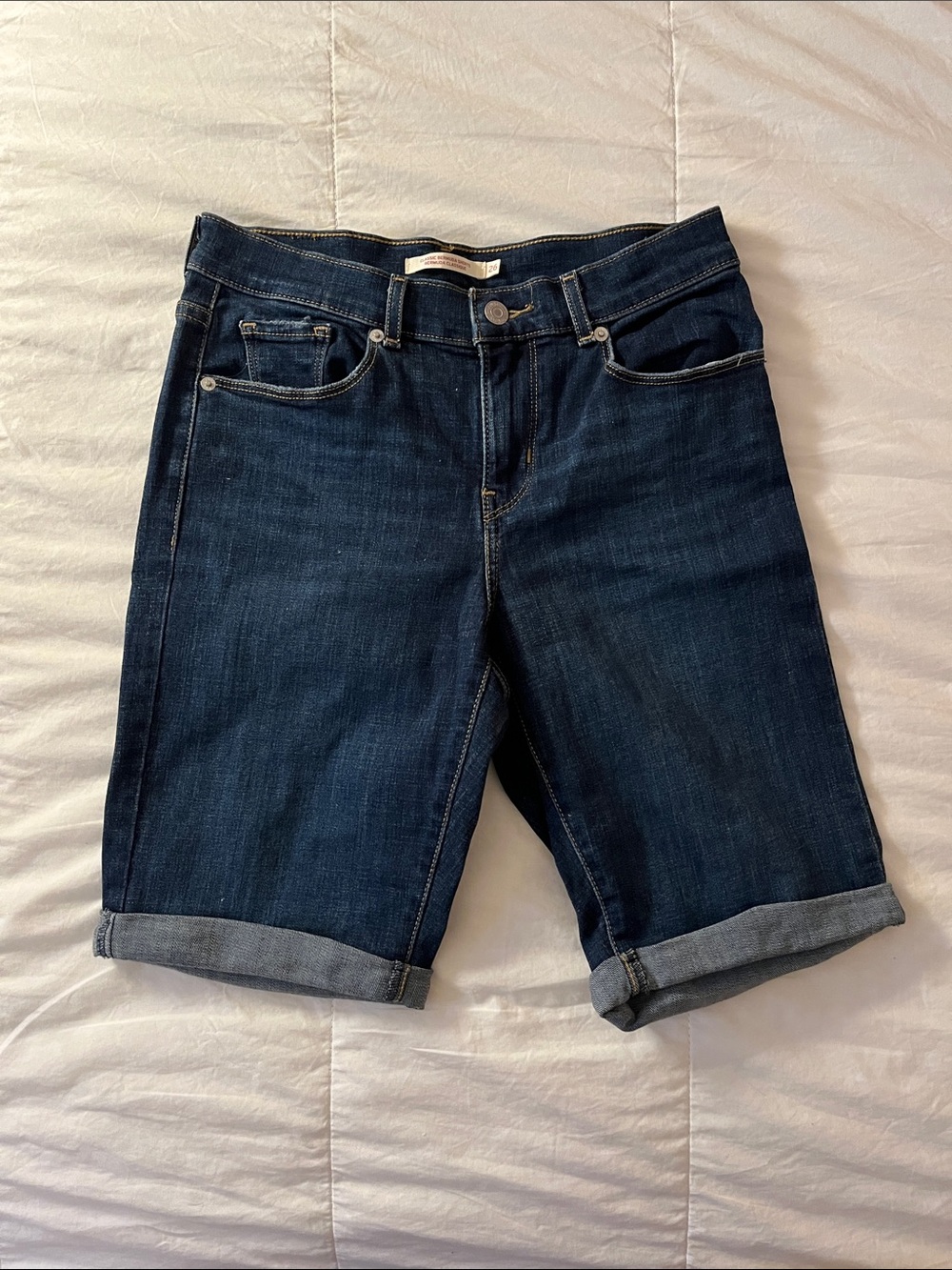 Levi's Dark Blue Denim Women’s Bermuda Shorts